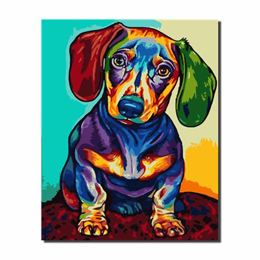 Dimensions Paint by Number Kit 9x12 Colorful Dog Dots